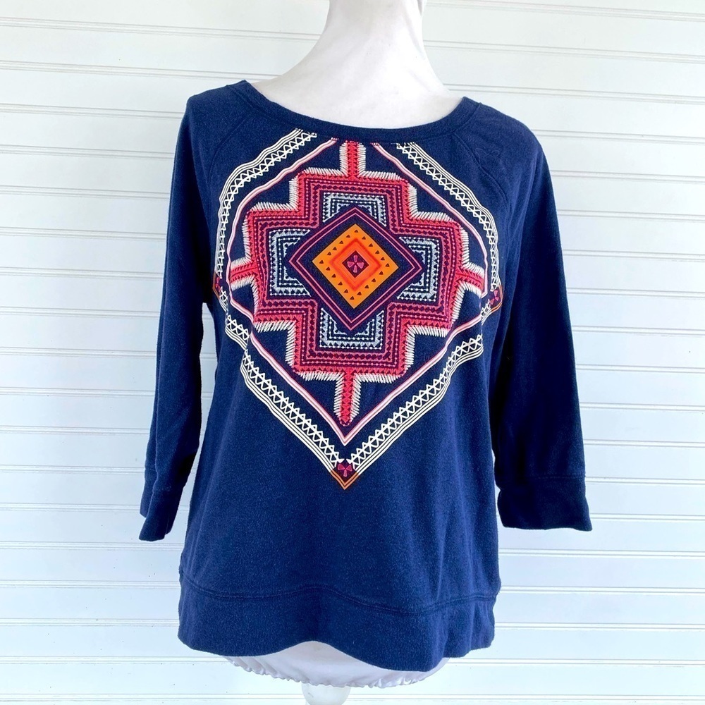 Embroidered crewneck sweater Size XL - Picture 1 of 9